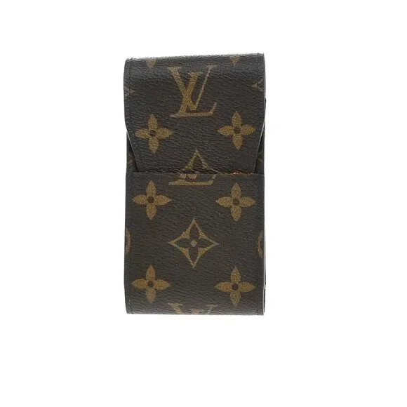 LOUIS VUITTON Etui Cigarette Case Monogram Leather Brown M63024 01RF680 - Picture 1 of 11